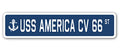Uss America Cv 66 Street Sign Us Navy Ship Veteran Sailor Gift