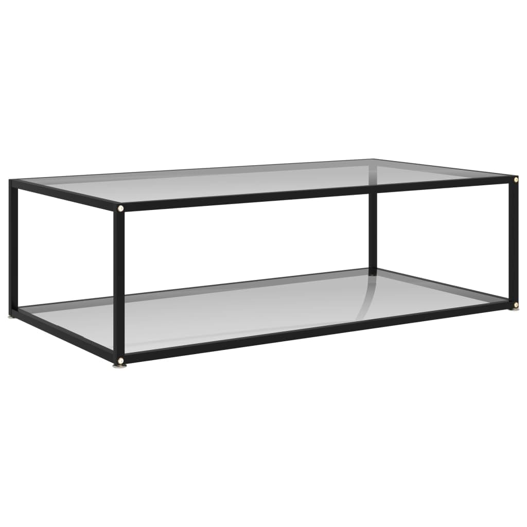 Coffee Table Transparent 47.2"X23.6"X13.8" Tempered Glass