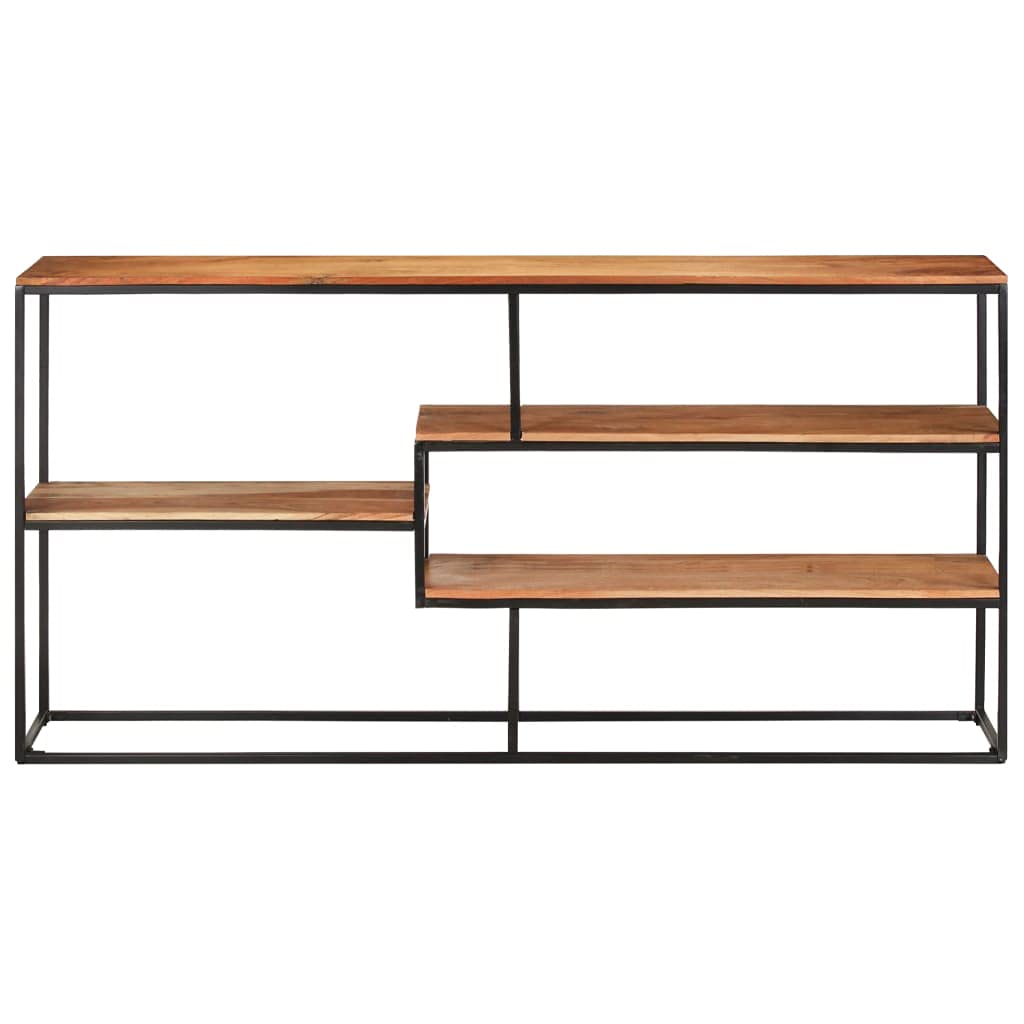 vidaXL Solid Acacia Wood Sideboard with Open Compartments, Industrially-Inspired Design, Size - 59.1&quot;x11.8&quot;x29.5&quot;