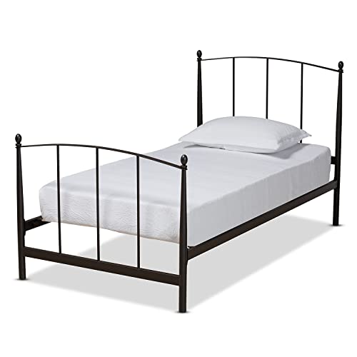 Baxton Studio Lana Black Finished Metal Twin Size Platform Bed