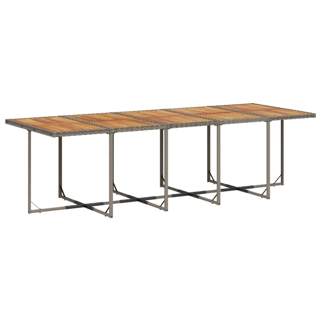 vidaXL Patio Dining Set with Cushions, 11-Piece, Gray/Brown Poly Rattan Furniture with Removable Covers - Outdoor/Garden/Backyard Furniture for Al Fresco Dining, Foldable, Compact Storage