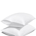 Precoco White Pillow Cases Standard Size Set Of 4 | 100% Cotton Pillowcases With Zipper Hidden | Premium Cooling Decorative Pill