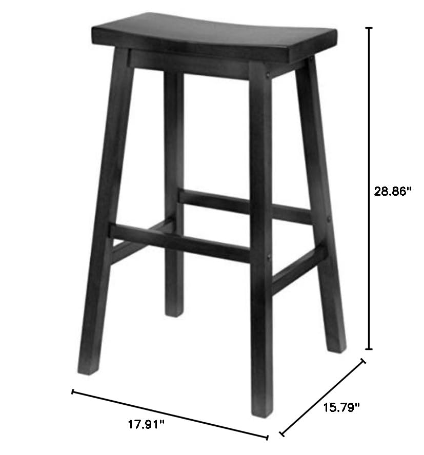 Ergode Wood Ivy Bar Stool - Farmhouse Charm, Weathered Finish, Stable & Comfortable, 220lbs Capacity, Versatile Stand/Side Piece, Rustic Gray (20089-VV)