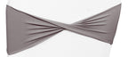 Mds Pack Of 10 Spandex Chair Sashes Bow Sash Elastic Chair Bands Ties Without Buckle For Wedding And Events Decoration Spandex Slider Sashes Bow - Silver Gray