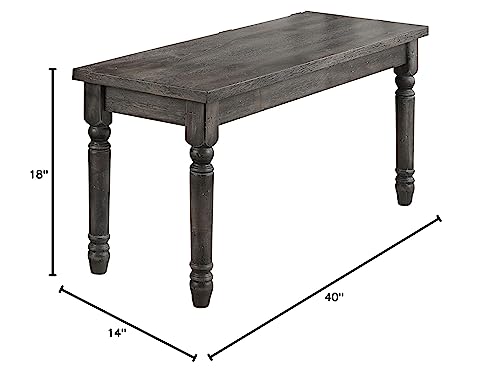 ACME Furniture Wallace Weathered Blue Washed Bench