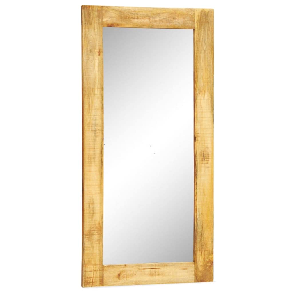 Vidaxl Mirror Solid Mango Wood Frame Cloakroom Bedroom Entrance Hall Home Decor