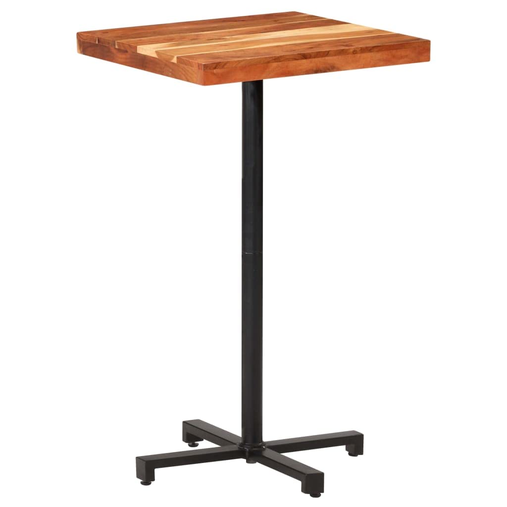 Bar Table Square 23.6&quot;x23.6&quot;x43.3&quot; Solid Acacia Wood