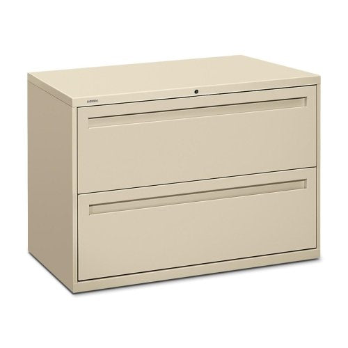 Hon 700 Series Lateral Files W/ Locks-2-Drawer Lateral File, 42"X19-1/4"X28-3/8", Putty