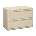 Hon 700 Series Lateral Files W/ Locks-2-Drawer Lateral File, 42"X19-1/4"X28-3/8", Putty
