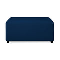 Purefit Super Stretch Soft Form Fit Ottoman Cover Rectangle - Ottoman Slipcovers For Foot Stool & Folding Storage Furniture For Living Room With Nonslip Elastic Bottom (Small, Navy)
