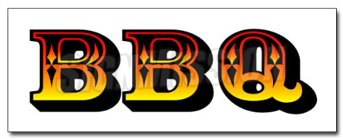 12' Bbq Decal Sticker Barbque Bbq Smoker
