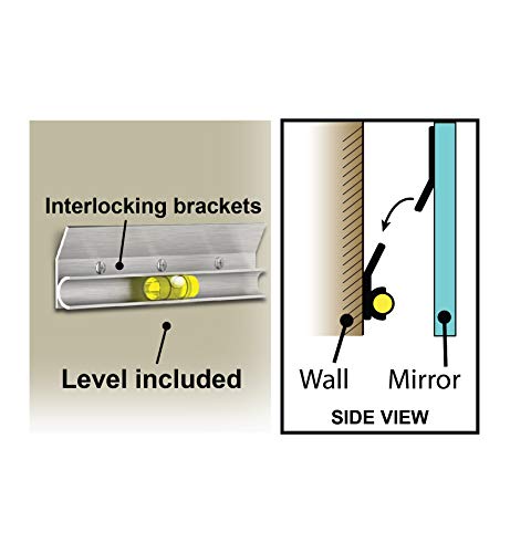 Gatco 1806 Bathroom Wall Mirror, 25 Inch Modern Mirror For Living Room, Vanity, Slim Design Beveled Frameless Round Mirror - Eas