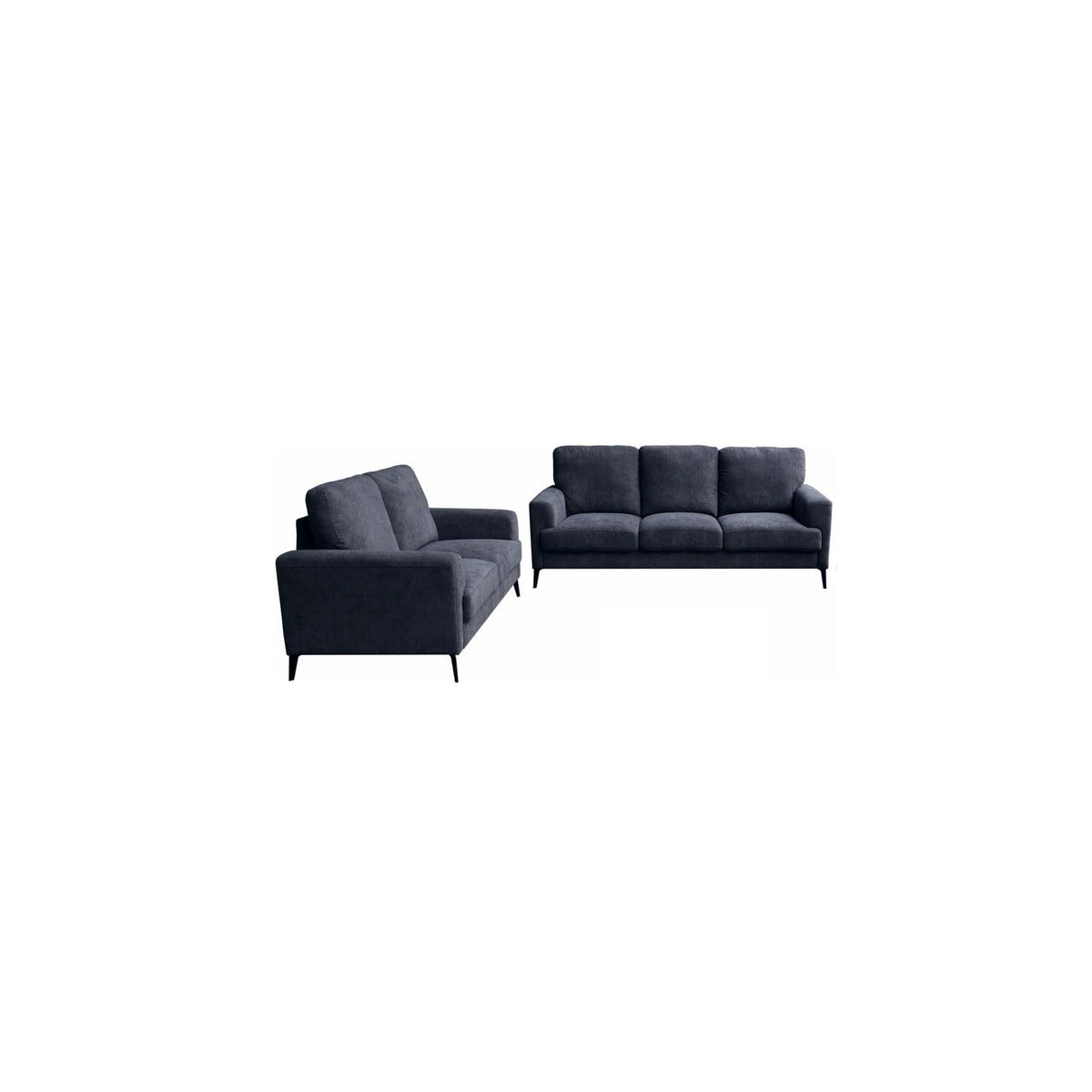 Jackson Black Fabric Sofa Loveseat Living Room Set