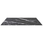 vidaXL Tempered Glass Table Top with Black Marble Design, 27.6"x27.6" Square, Durable, Easy-to-Clean, Lightweight, Perfect for Dining and Coffee Tables