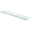vidaXL Wall Shelf Floating Shelf Display Shelf 2 Pcs - Glass Floating Display Shelves Wall-Mounted - 31.5" L x 4.7" W - Clear