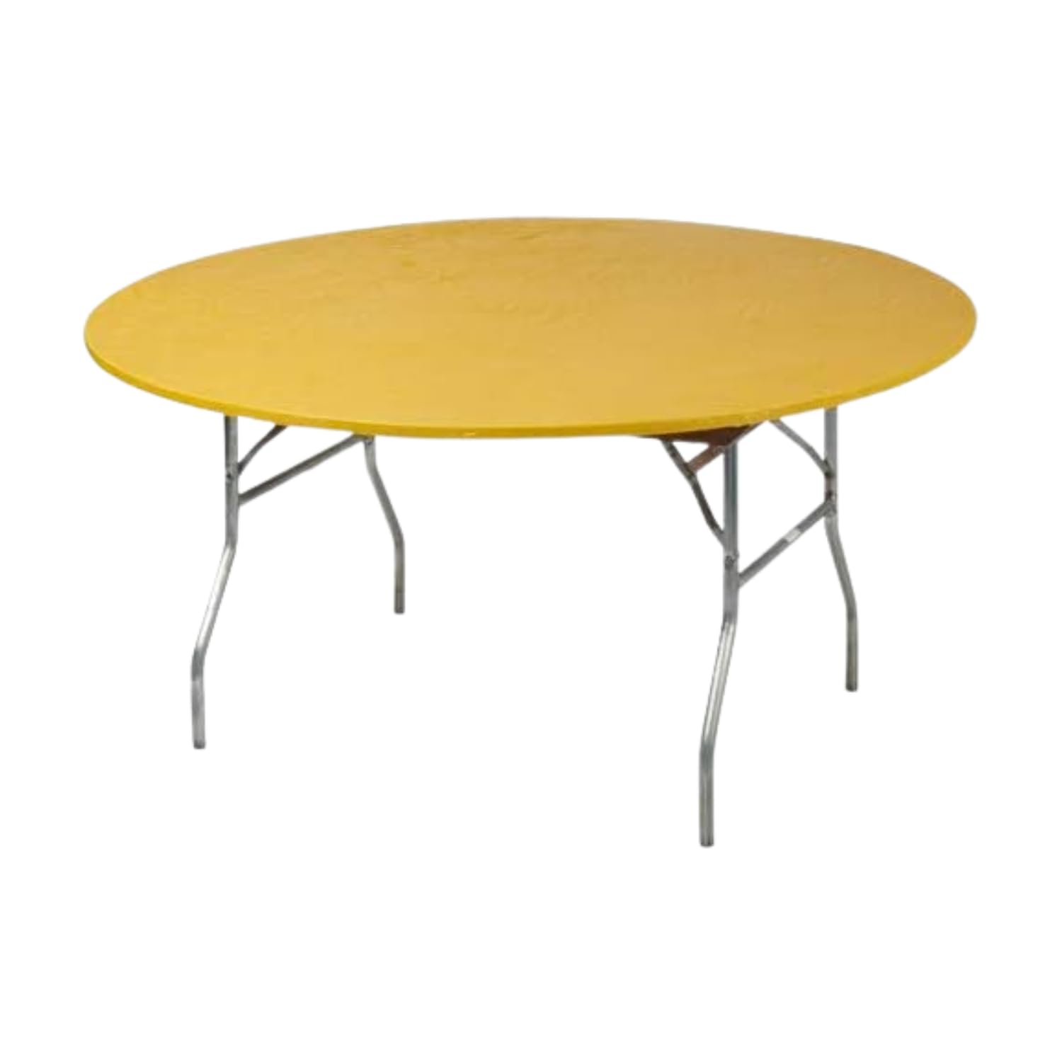 Kwik-Covers 60' Round Fitted Plastic Table Covers, Bundle Of 5 (Gold)