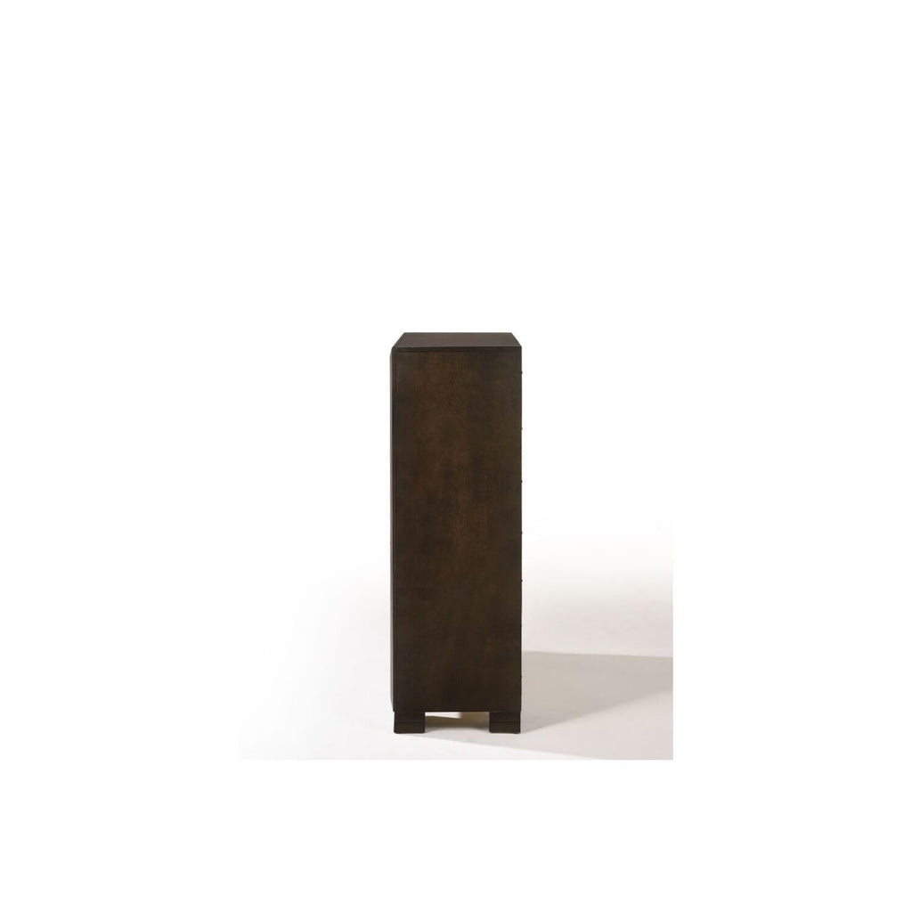 Acme Merveille Wood and Metal 5-Drawers Bedroom Chest in Espresso