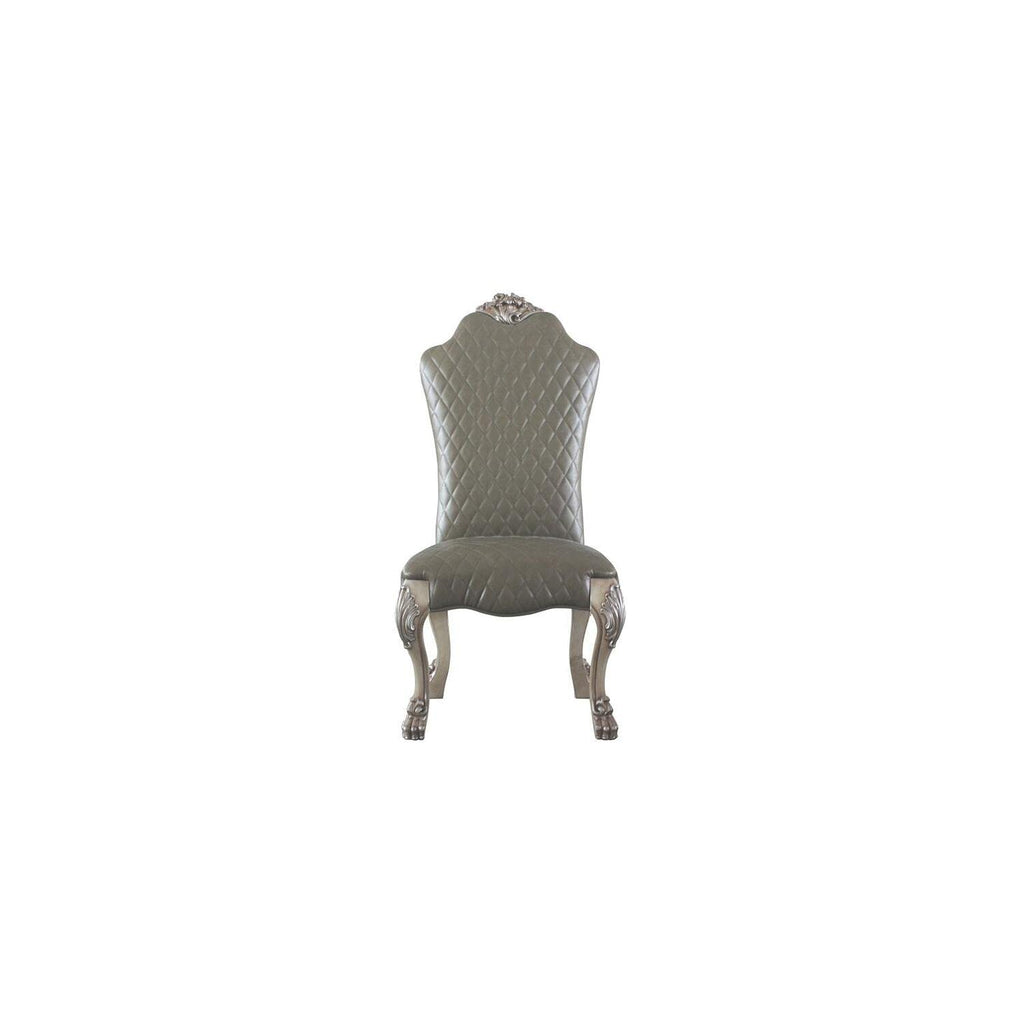 Acme Furniture Dresden Side Chair, 22 x 27 x 46, Vintage Bone White & PU
