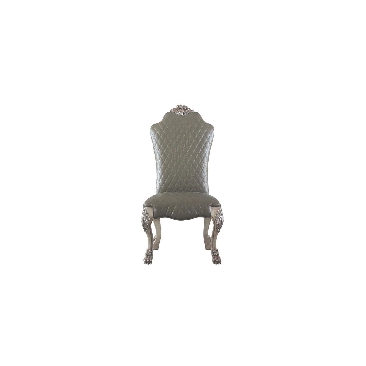 Acme Furniture Dresden Side Chair, 22 x 27 x 46, Vintage Bone White & PU