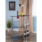 Ergode Deluxe Wood Sasha Accent Table | Sleek Curved Design | Ample Storage | Black Finish | Multiple Finishes Available | Assembly Hardware Included | 20' W x 20' D x 27' H (93347-VV)