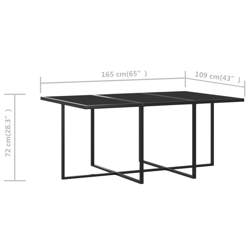 vidaXL Patio Dining Set 11 Piece, Patio Dining Table Set with Glass Tabletop, Rattan Chairs with Cushions, Outdoor Furniture Set, Modern, Poly Rattan Gray