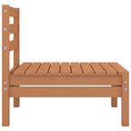 vidaXL Patio Middle Sofa Honey Brown Solid Pinewood