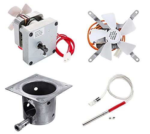 Rebuild Kit For Traegers 2 Rpm Auger Motor + Fan Motor + Stainless Burn Pot + Hot Rod
