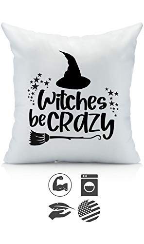 Oh, Susannah Witches Be Crazy Halloween Throw Pillow Case Cover Fits 18X18 Insert Packaged In Gift Box Ideal For Halloween Decor
