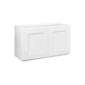 Design House Brookings Shaker Unassembled Bridge Wall Kitchen Cabinet W3018, 30 W x 12 D x 18 H, Painted White with Sherwin Will