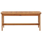 vidaXL Rectangular Coffee Table in Solid Acacia Wood- Oil Finished, Farmhouse Styled Living Room Centerpiece with Slatted Tabletop Design and Unique Grain Pattern