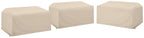 Crosley Furniture Patio Furniture Covers, Waterproof 3-Piece Outdoor Sectional Loveseat Cover Set, Tan
