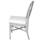 New Pacific Direct Kara 21" Fabric And Rattan Chair In Gray (Set Of 2)