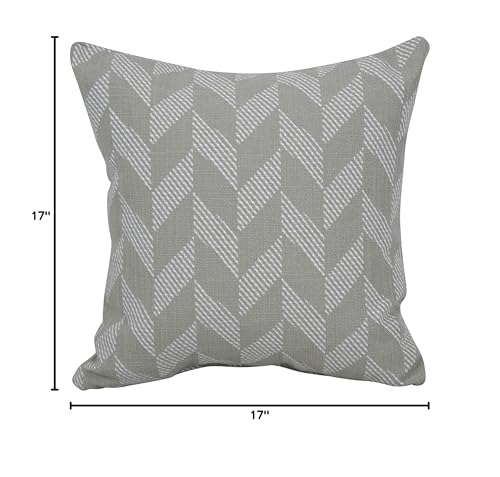 Blazing Needles Square Polyester Jacquard Throw Pillows, 17&quot;, Gannawls Khaki 4 Count