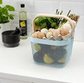 Lookmint Storage Organizer Basket Metal Mesh Steel Basket With Bamboo Handle MultiFunctional Wire Hanging Basket For Organizing