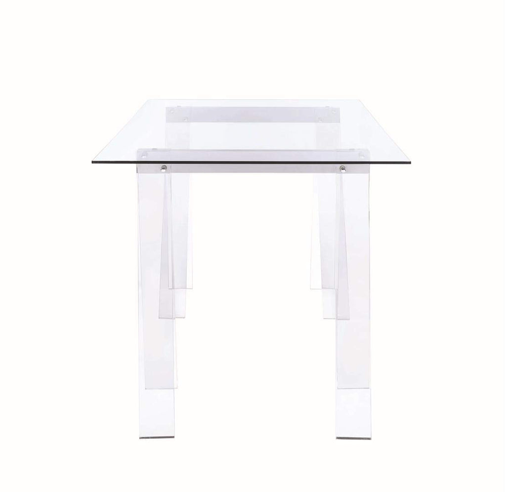 Coaster Home Furnishings Amaturo Acrylic Writing Desk with Glass Top Clear