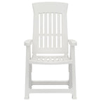 vidaXL Modern Style 2-Piece Patio Reclining Chairs Set - Lightweight, Foldable & Adjustable Backrest - White Polypropylene Outdoor Chairs