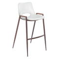 Zuo Modern Bar Chair (Set of 2) White Desi
