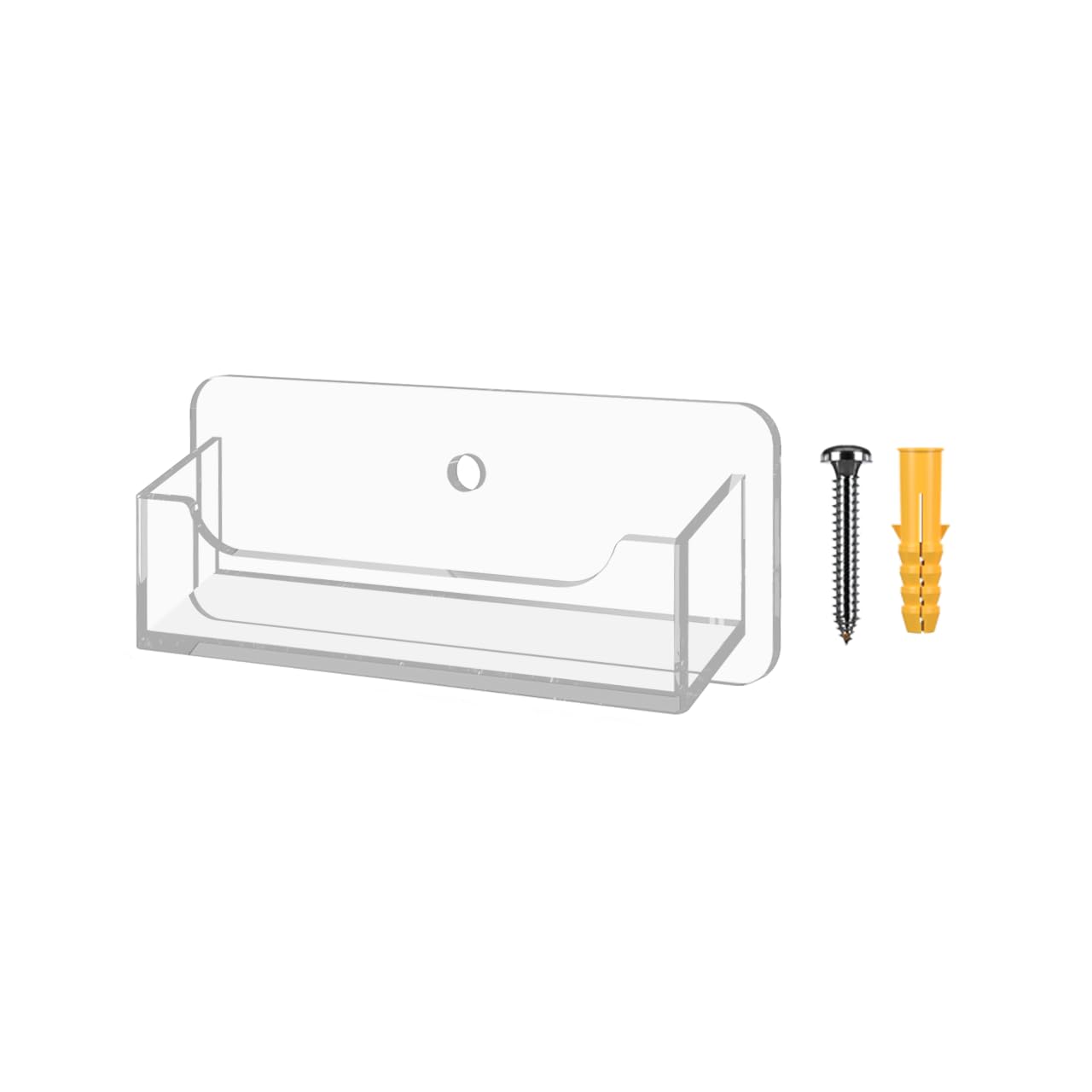6 Pack Business Card Holder Wall Mount Clear Acrylic Single Pocket For 3.5' X 2' Cards Take One Display Plastic Rack With Hang