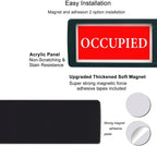Vacant Occupied Office Sign, Occupied Sign For Bathroom Door, Privacy Sign For Home Restroom Conference Room, Occupied Vacant Si