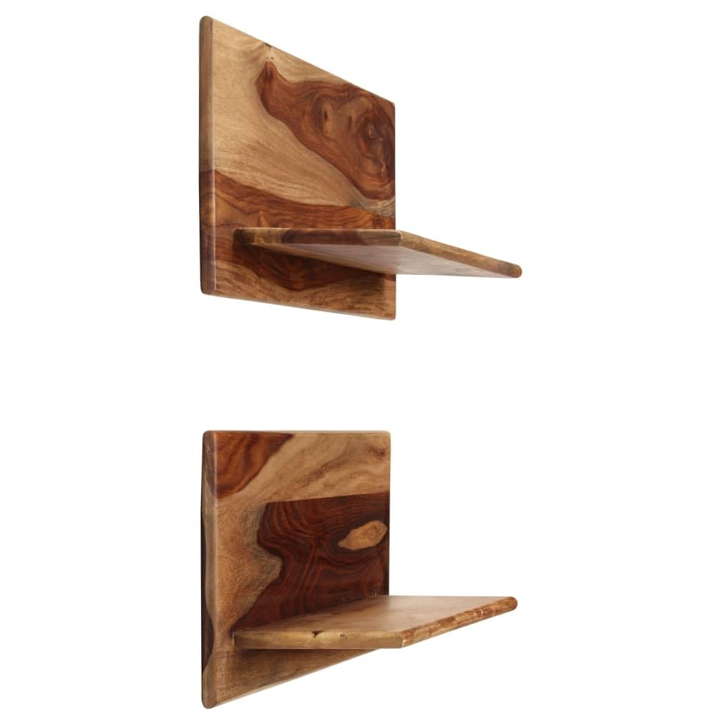 vidaXL Wall Shelves 2 pcs 22.9&quot;x10.2&quot;x7.9&quot; Solid Sheesham Wood