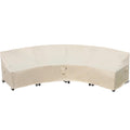Flexiyard Curved Patio Furniture Cover For Outdoor Sectional Sofa, 190'(128') Reinforced Waterproof 600D Patio Sectional Couch