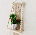 Acn Kohinoor | Macrame Wall Hanging Shelf | Indoor Boho Wall Decor For Bedroom, Wood Hanging, Handmade Woven Cotton Rope Bohemia