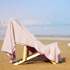 Phf Cooling Waffle Blanket Queen Size, Lightweight 60% Rayon Derived From Bamboo & 40% Cotton Breathable Blanket For Hot Sleepers, Soft And Luxury For Bed Couch And Sofa, 90'X90', Pink