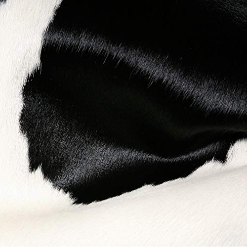 HomeRoots Black & White Cowhide, Microsuede 5' X 7' Black and White Cowhide Area Rug