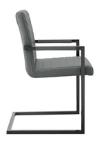 Modway Savoy Vegan Leather Dining Chair Set of 2, Gray