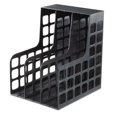 Pendaflex - Decorack Plastic Magazine File Two Snap-In Dividers 9 X 10 5/8 X 12 Black "Product Category: Desk Accessories & Workspace Organizers/Literature Display Racks & Holders"