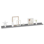 vidaXL Gray Wall Mounted Shelves - MDF Material - Ideal for Displaying Books and Home Decor - Easy to Clean (2 Pcs, 39.4"x3.5"x1.2")