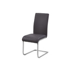 Best Master Furniture Mirage Faux Leather Parson Dining Chairs - Set Of 2, Gray