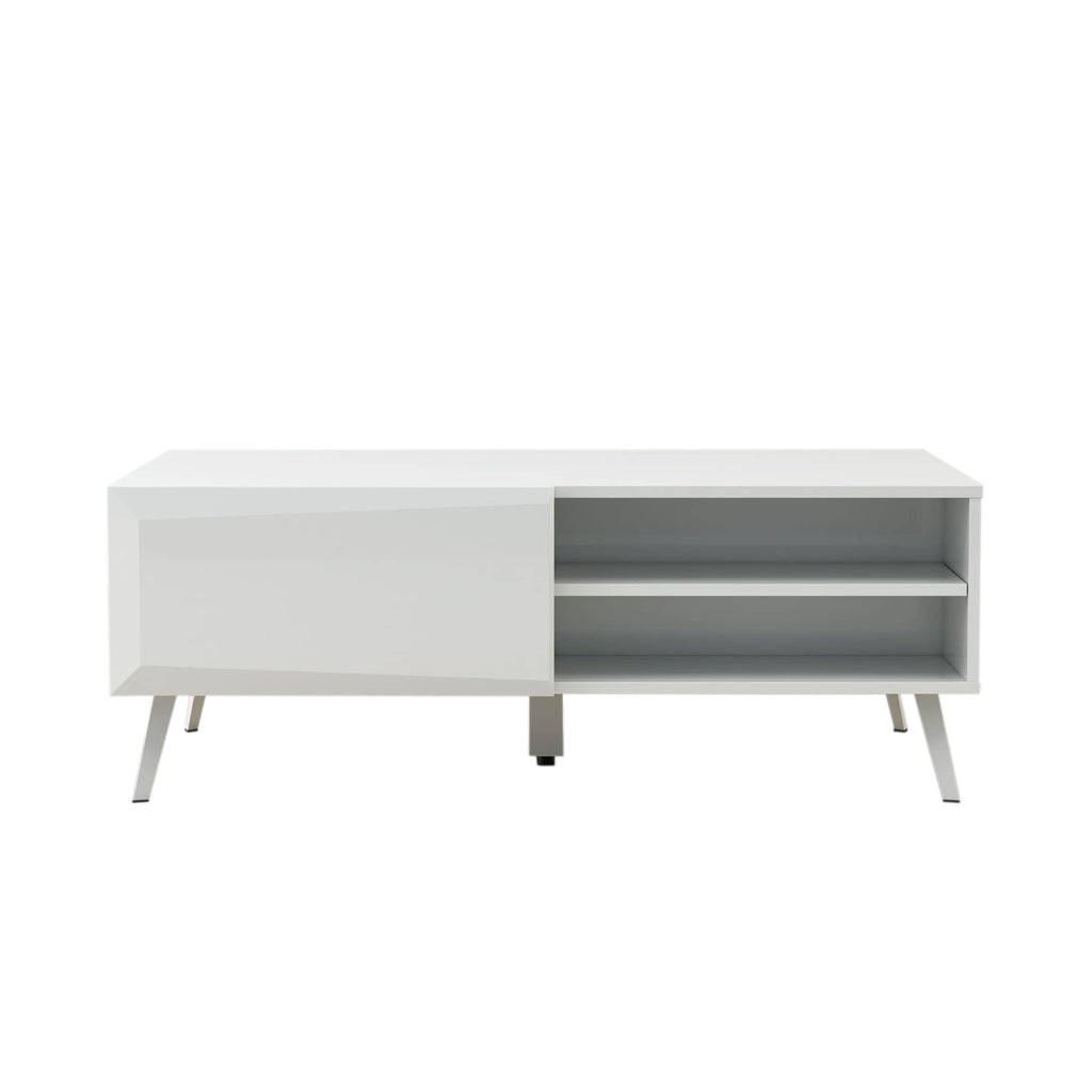 Anderson Teak Altus 43" Gloss White Coffee Table, Rectangle