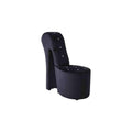 Best Master Furniture Tristram 19" Velvet High Heel Shoe Chair in Black